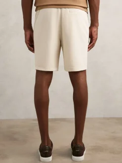 Reiss Stone Barber Textured Drawstring Shorts