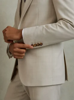 Reiss Stone Belmont Sb Slim Fit Single Breasted Blazer