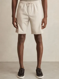 Reiss Stone Climb Short Drawstring Technical Cargo Shorts