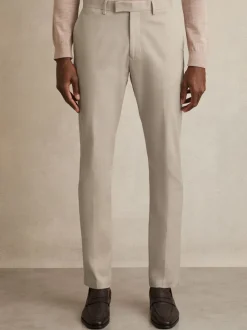 Reiss Stone Eastbury Slim Fit Cotton Blend Chinos