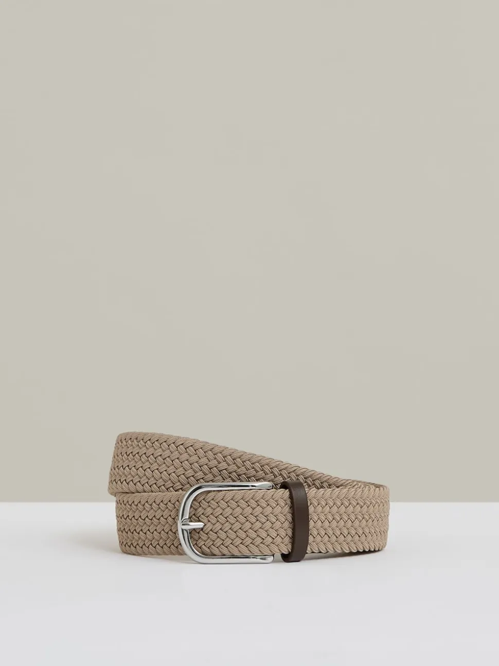 Reiss Stone Elmont Basket Weave Belt