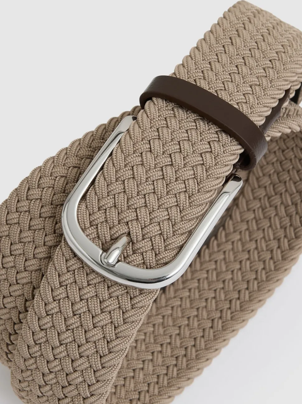 Reiss Stone Elmont Basket Weave Belt