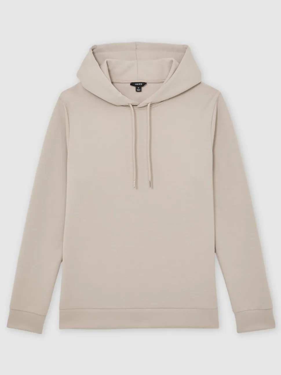 Reiss Stone Fabien Premium Interlock-Jersey Hoodie