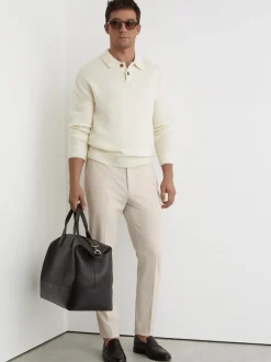 Reiss Stone Found Stretch Slim Fit Drawstring Trousers