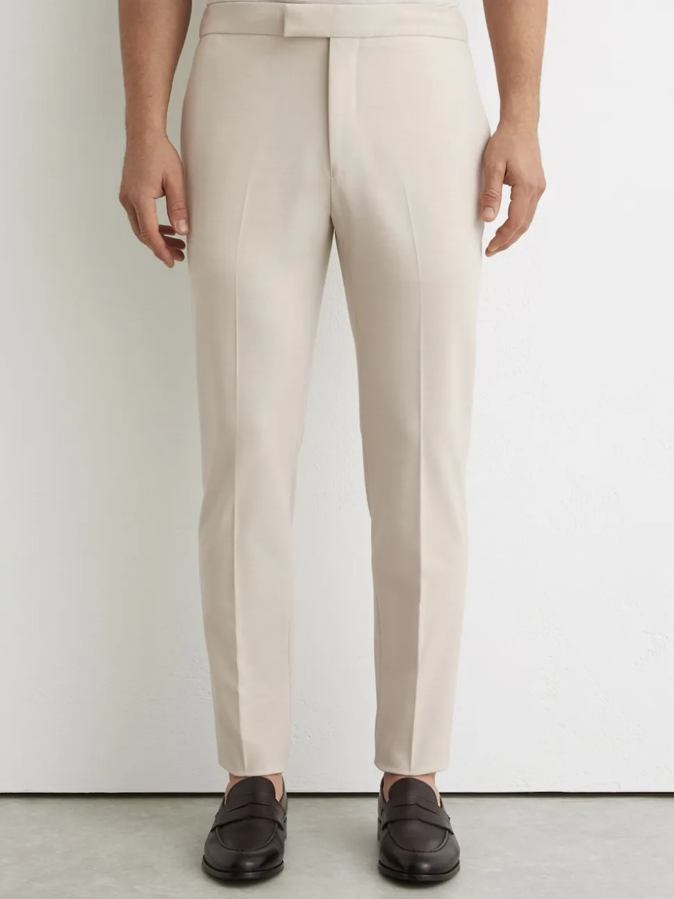 Reiss Stone Found Stretch Slim Fit Drawstring Trousers
