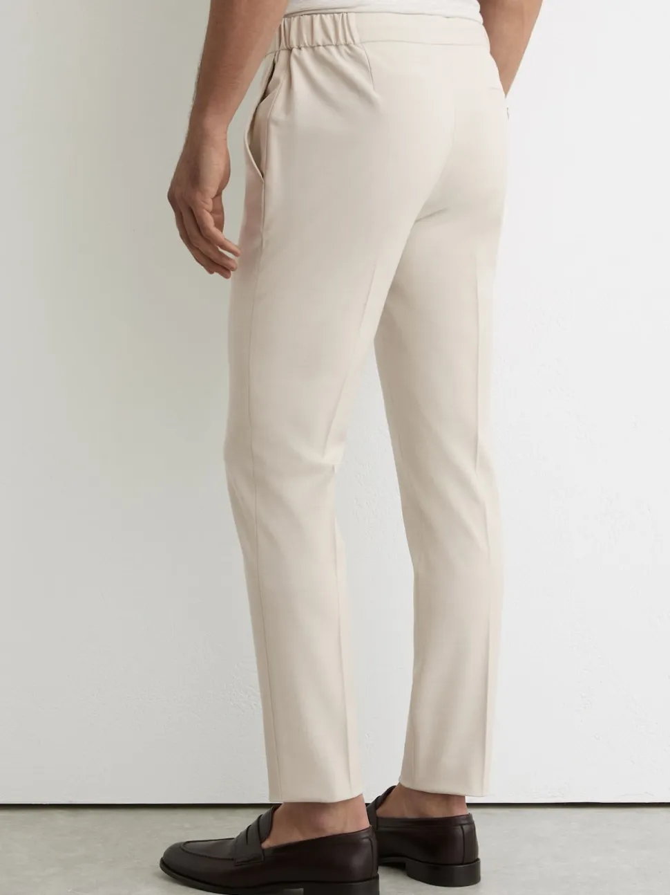 Reiss Stone Found Stretch Slim Fit Drawstring Trousers