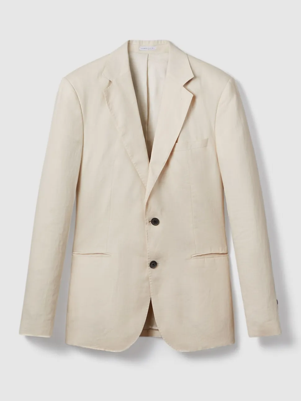 Reiss Stone Kin Single Breasted Linen Blazer Tailored-Fit