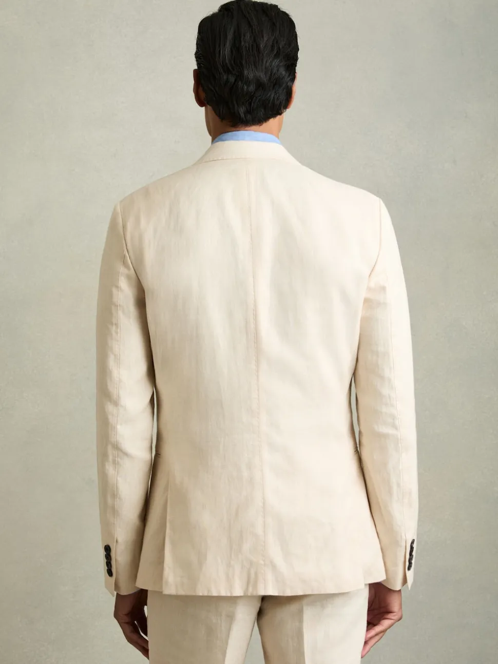 Reiss Stone Kin Single Breasted Linen Blazer Tailored-Fit