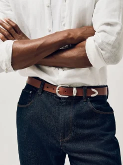 Reiss Tan Brown Jonny Leather Western Belt