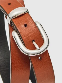 Reiss Tan Brown Jonny Leather Western Belt