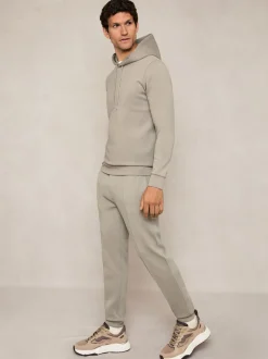 Reiss Taupe Premier Stretch-Jersey Tailored Joggers