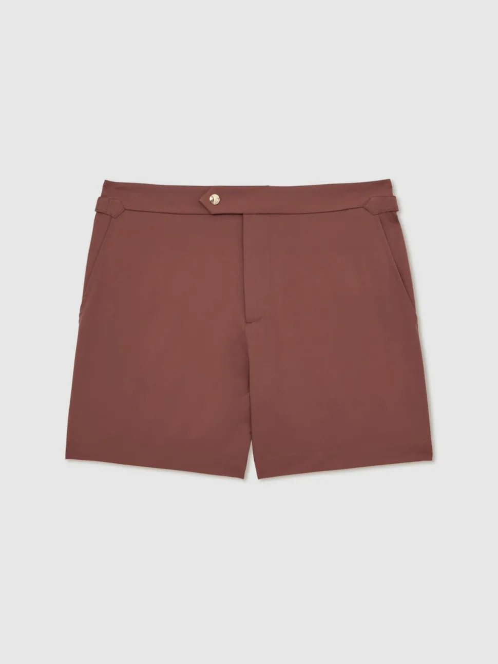 Reiss Terracotta Brown Sun Side-Adjuster Swim Shorts