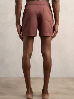 Reiss Terracotta Brown Sun Side-Adjuster Swim Shorts