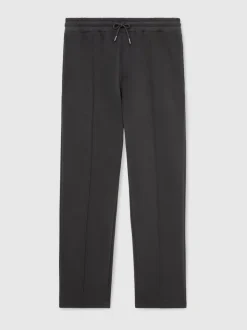 Reiss Washed Black Zeno Cotton-Blend Washed Drawstring Joggers