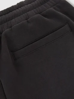 Reiss Washed Black Zeno Cotton-Blend Washed Drawstring Joggers
