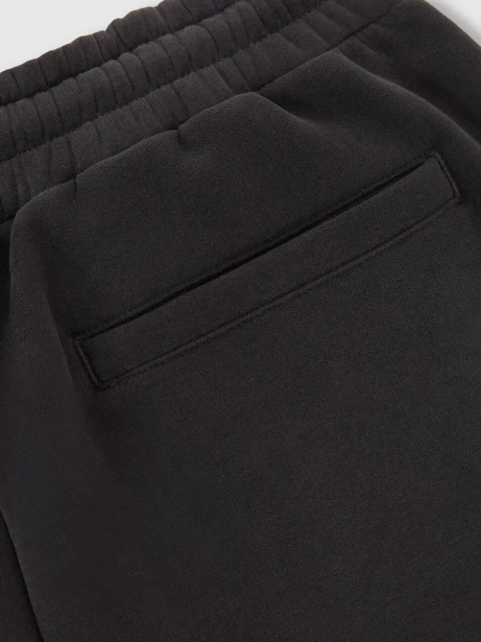 Reiss Washed Black Zeno Cotton-Blend Washed Drawstring Joggers