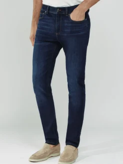 Reiss Washed Dark Indigo Bleaker Skinny-Fit Jeans