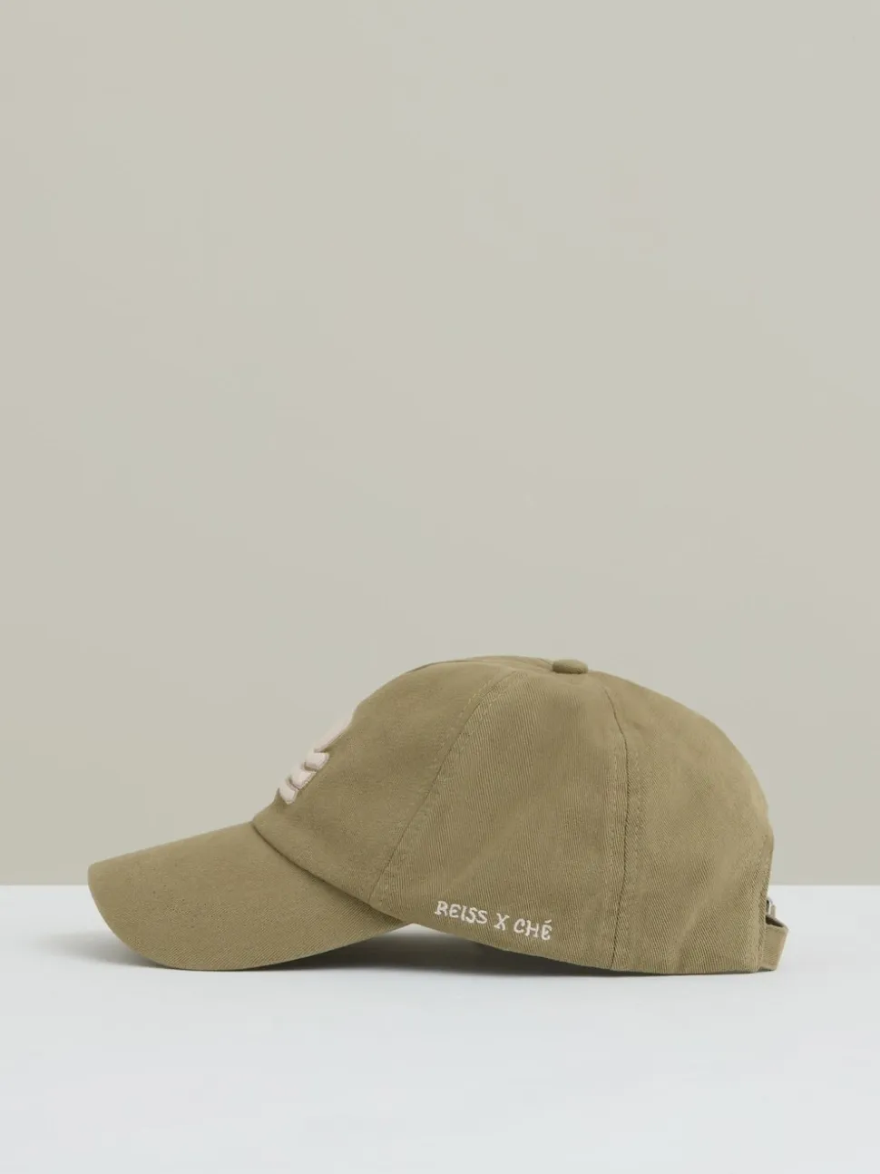 Reiss Washed Sage Brava Sunset-Embroidered Cap