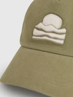 Reiss Washed Sage Brava Sunset-Embroidered Cap