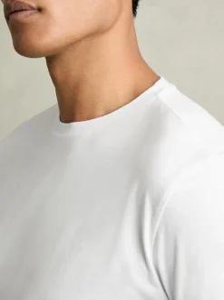 Reiss White Bless Cotton Crew Neck T-Shirt