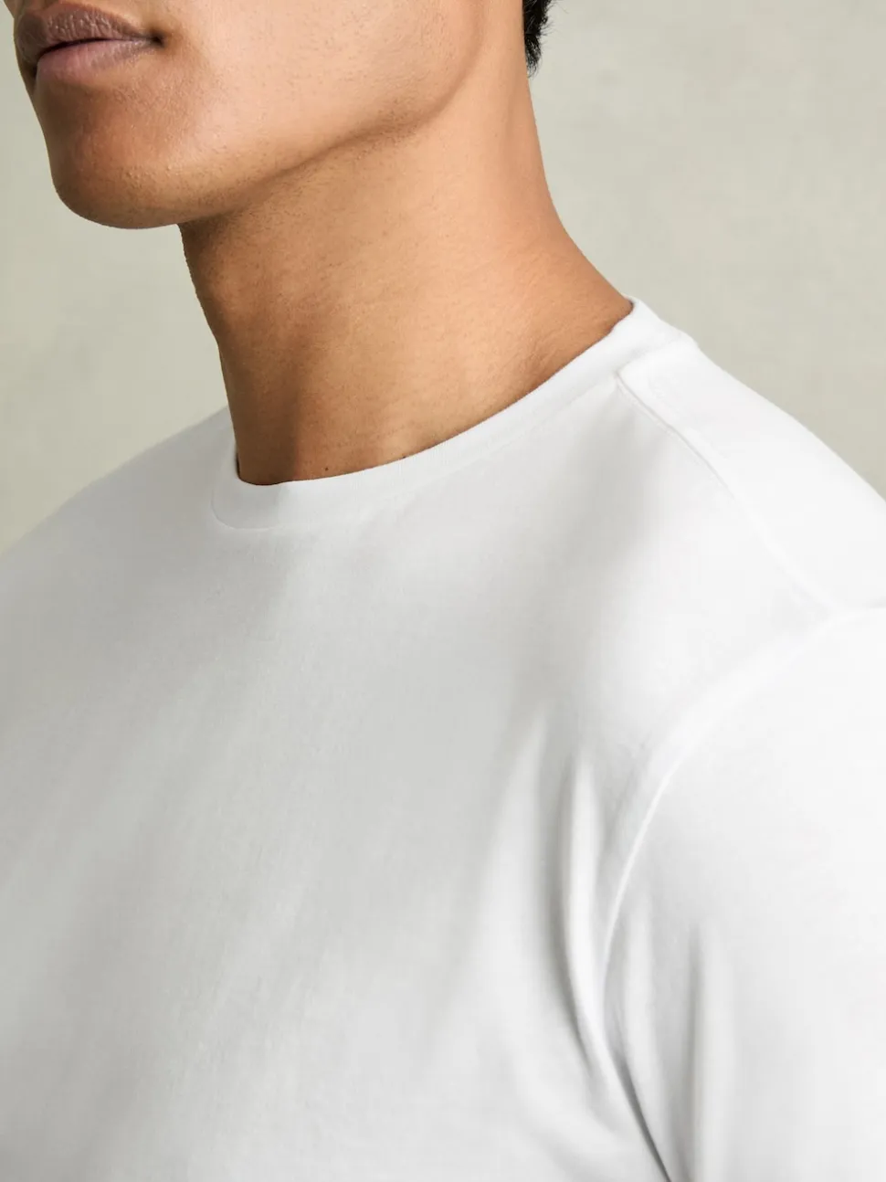 Reiss White Bless Cotton Crew Neck T-Shirt
