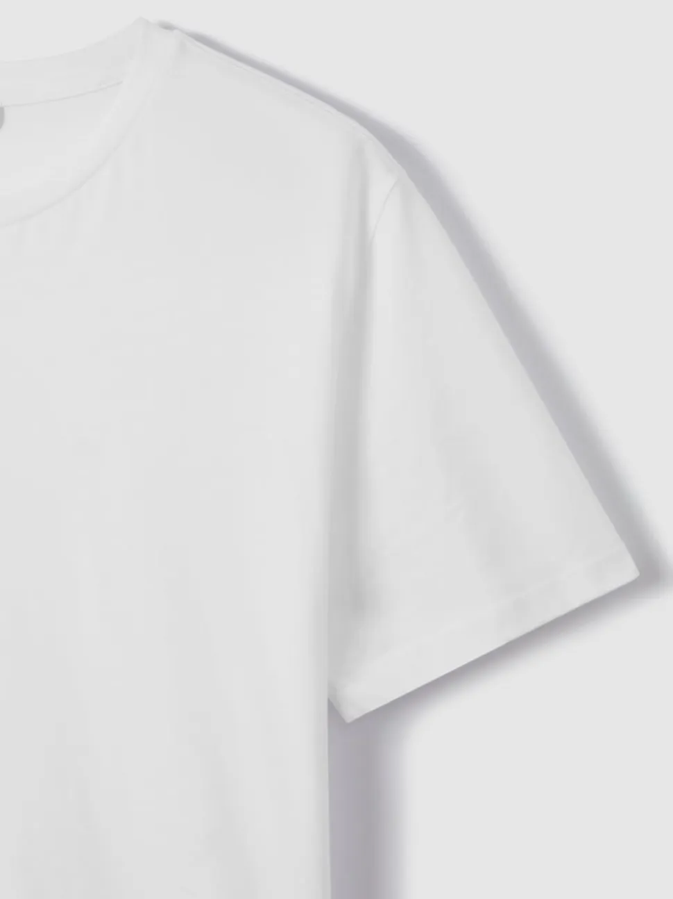 Reiss White Bless Cotton Crew Neck T-Shirt