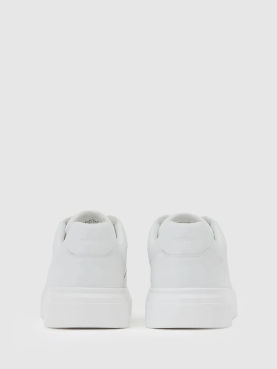 Reiss White Cast Bonded-Leather Chunky Sole Trainers