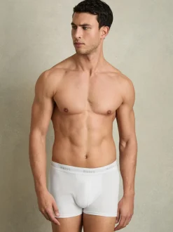 Reiss White Heller Three Pack of Organic Cotton Blend Boxers
