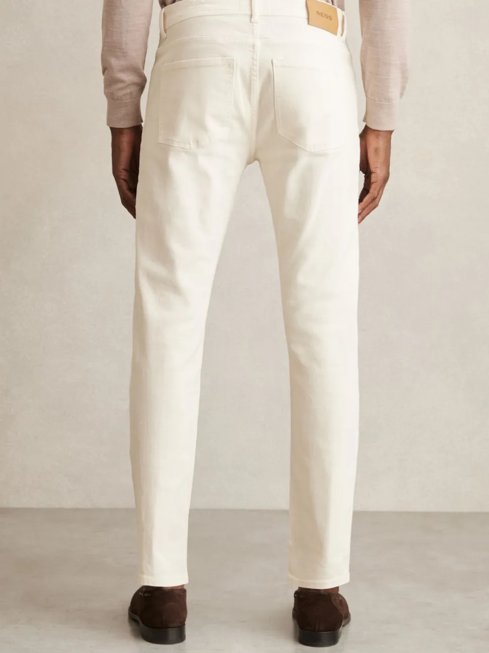 Reiss White Picton Cotton-Stretch Slim-Fit Jeans