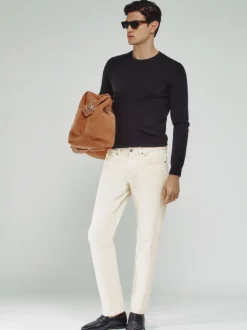 Reiss White Rathbone Relaxed-Fit Cropped Jeans