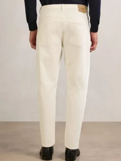 Reiss White Rathbone Relaxed-Fit Cropped Jeans