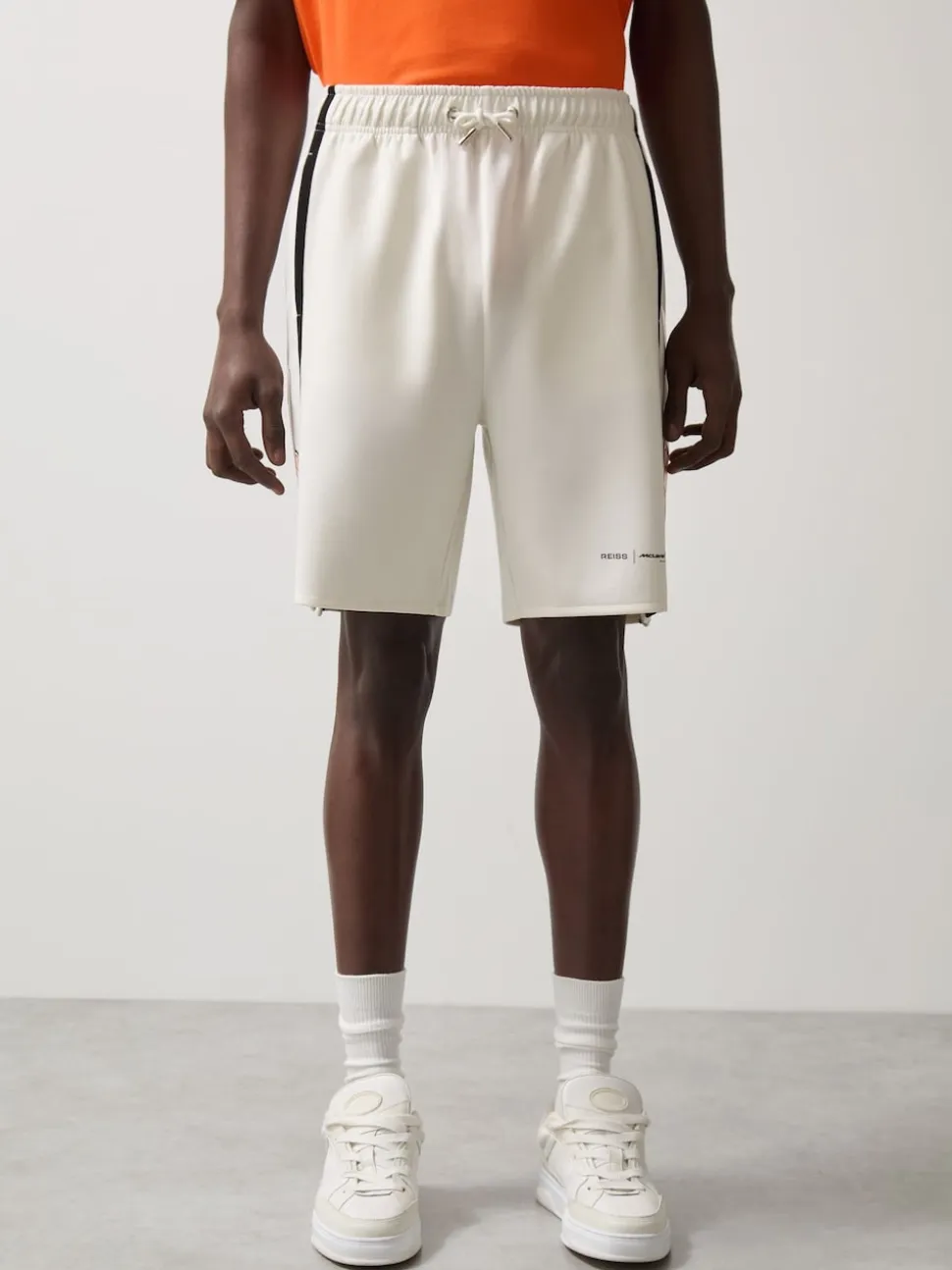 Reiss White Ride McLaren F1 Team Drawstring Shorts