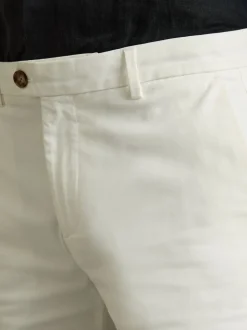 Reiss White Wicket Cotton Chino Shorts with Stretch