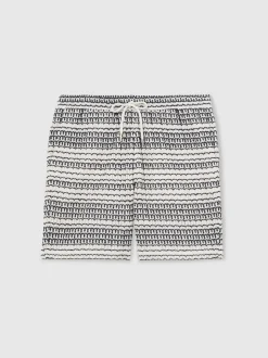 Reiss White/Black Haze Crochet Drawstring Shorts