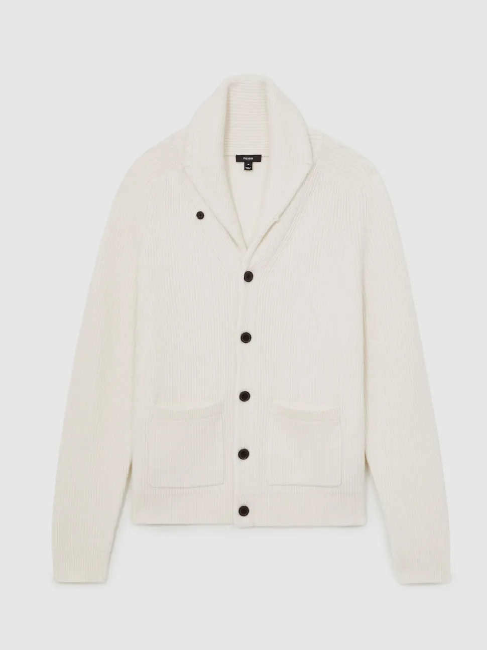 Reiss Winter White Cannon Shawl-Collar Cardigan With Wool