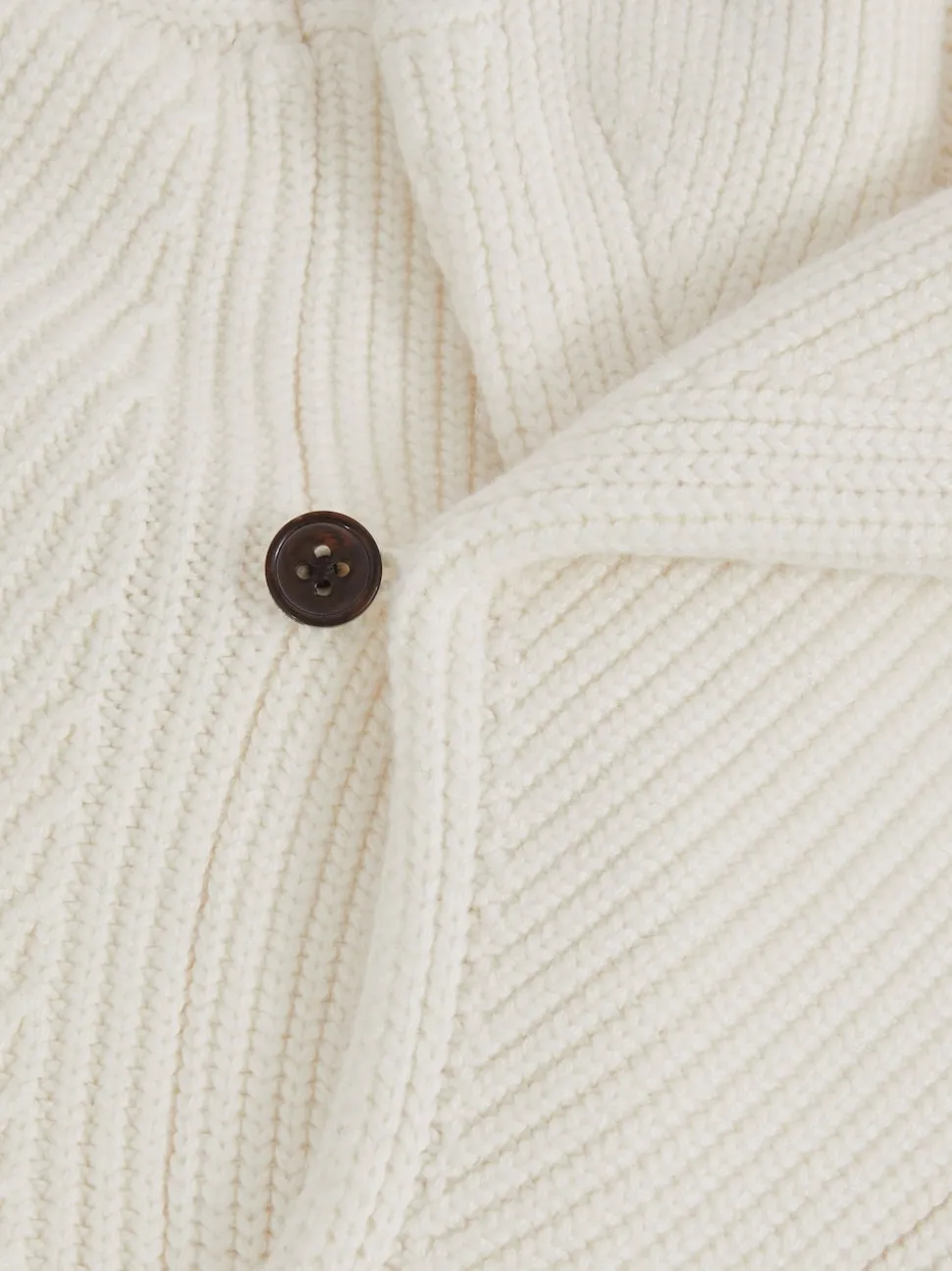 Reiss Winter White Cannon Shawl-Collar Cardigan With Wool