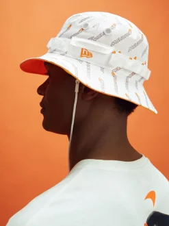 Reiss x McLaren F1 Team White McLaren F1 Printed Bucket Hat