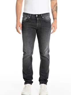 Replay Black Delave Grover Hyperflex Straight Fit Jeans