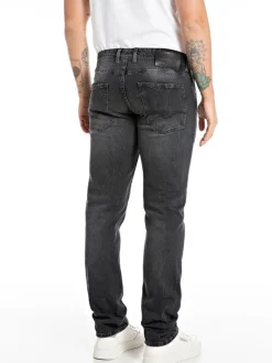 Replay Black Delave Grover Hyperflex Straight Fit Jeans