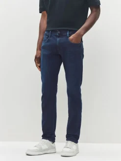 Replay Denim Dark Wash Slim Fit Anbass Hyperflex Jeans