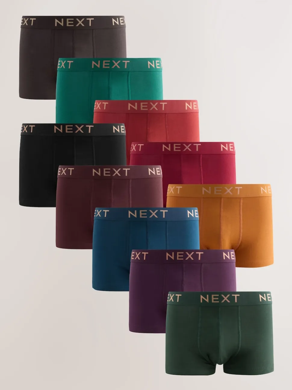 Rich Colour 10 pack Cotton Rich Blend Hipsters Boxers