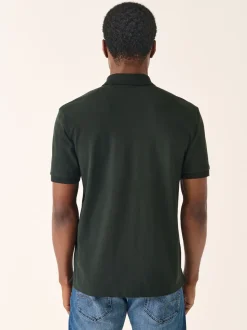 Rich Olive Green Slim Fit Short Sleeve Pique Polo Shirt