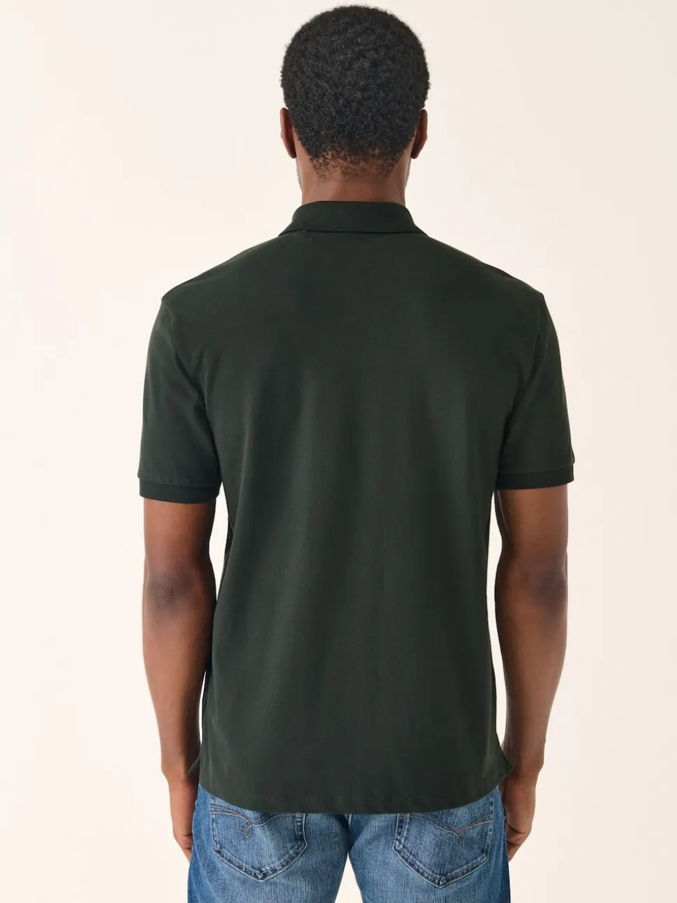 Rich Olive Green Slim Fit Short Sleeve Pique Polo Shirt