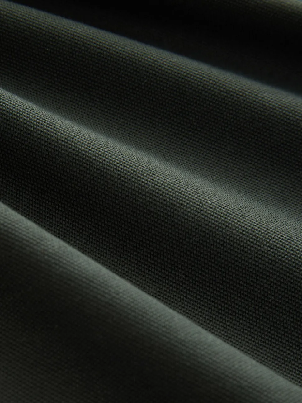 Rich Olive Green Slim Fit Short Sleeve Pique Polo Shirt