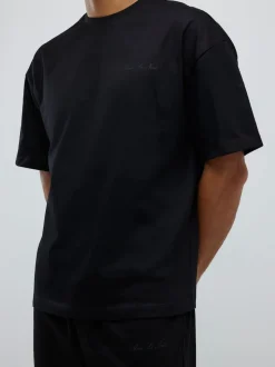 River Island Black Boxy T-Shirt and Jogger Set