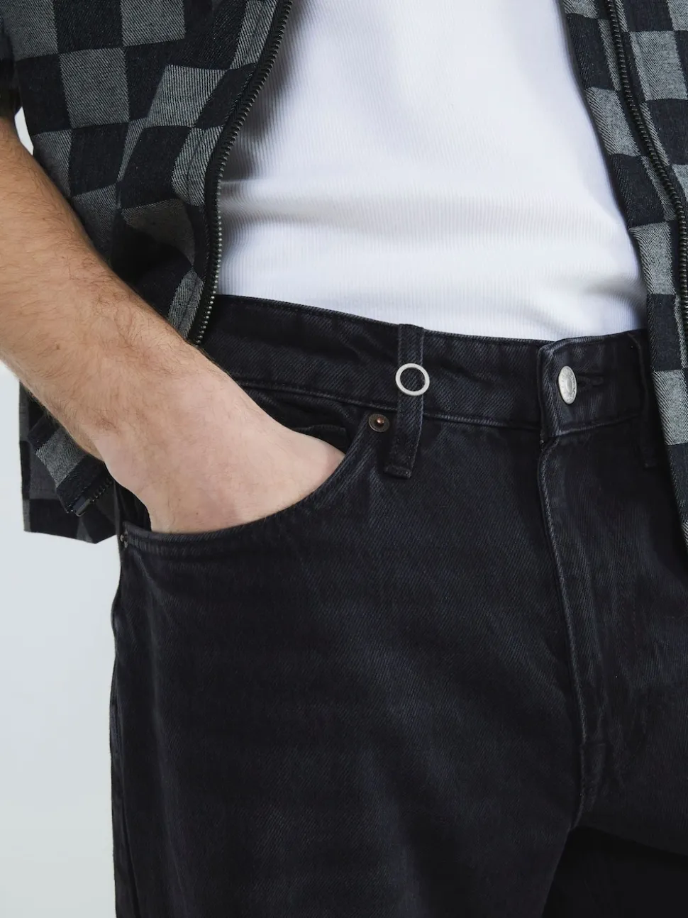 River Island Black Loose Fit Washed Jeans