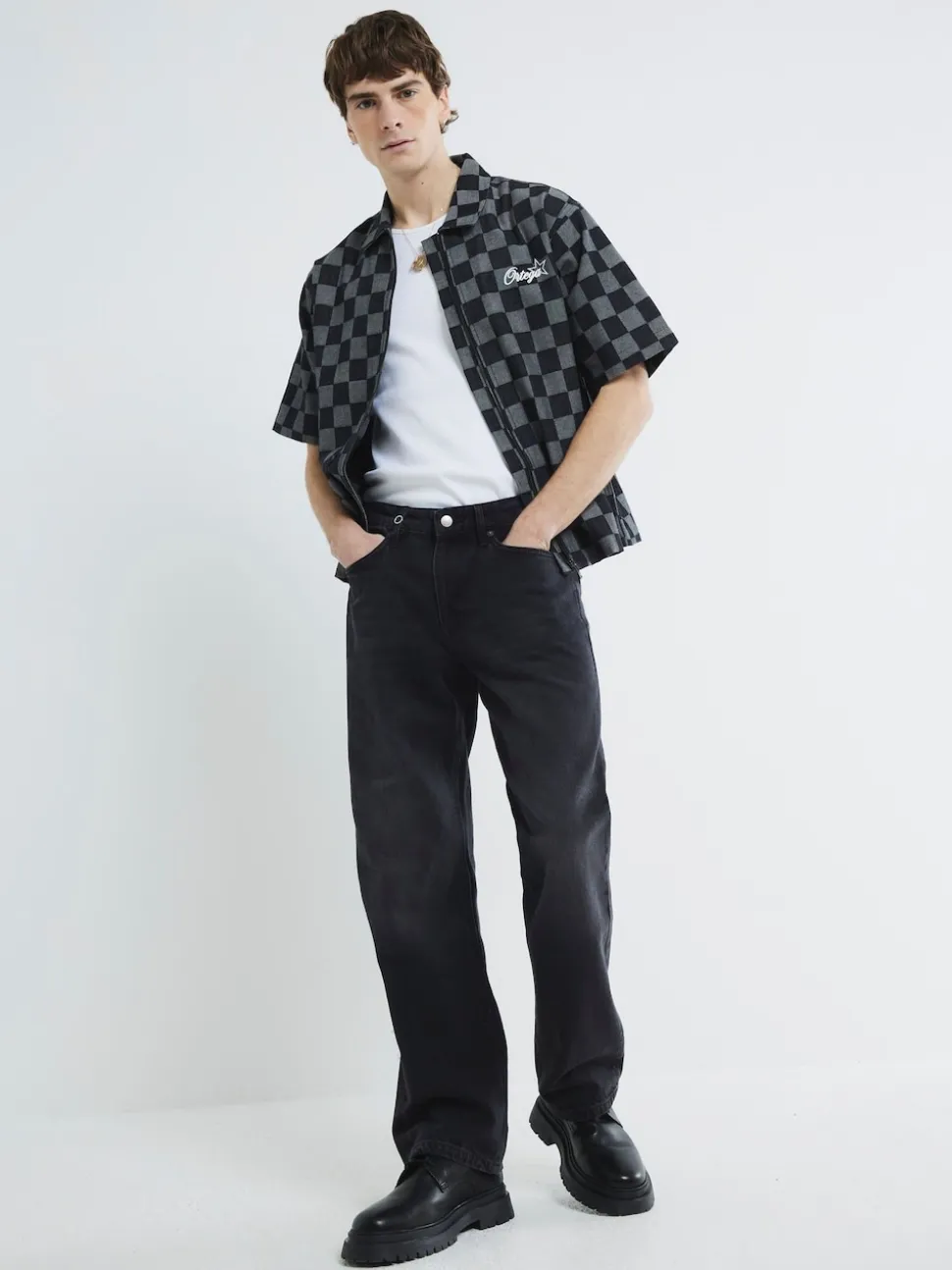 River Island Black Loose Fit Washed Jeans