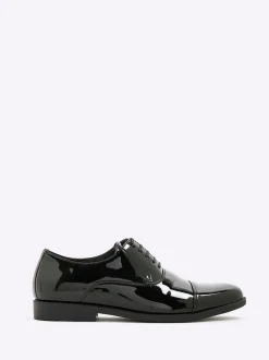 River Island Black Patent Derby Shoes