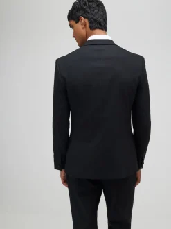 River Island Black Plain Slim Tux Jacket