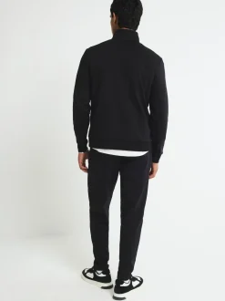 River Island Black Regular Fit Scuba Pintuck Joggers